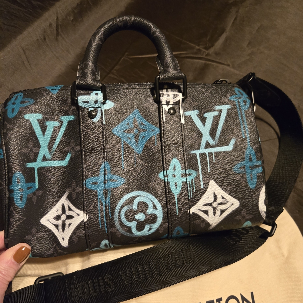Louis Vuitton Black and Blue Men's Bag